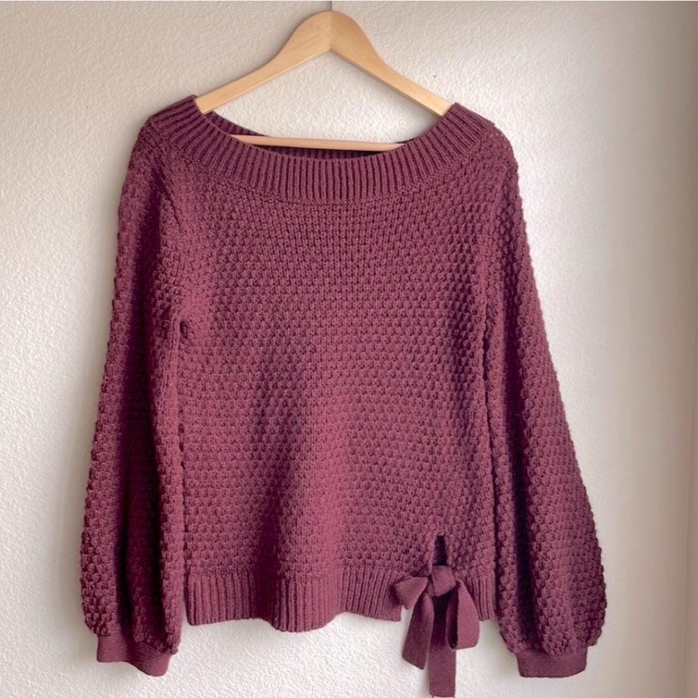 Susina Maroon Knit Sweater